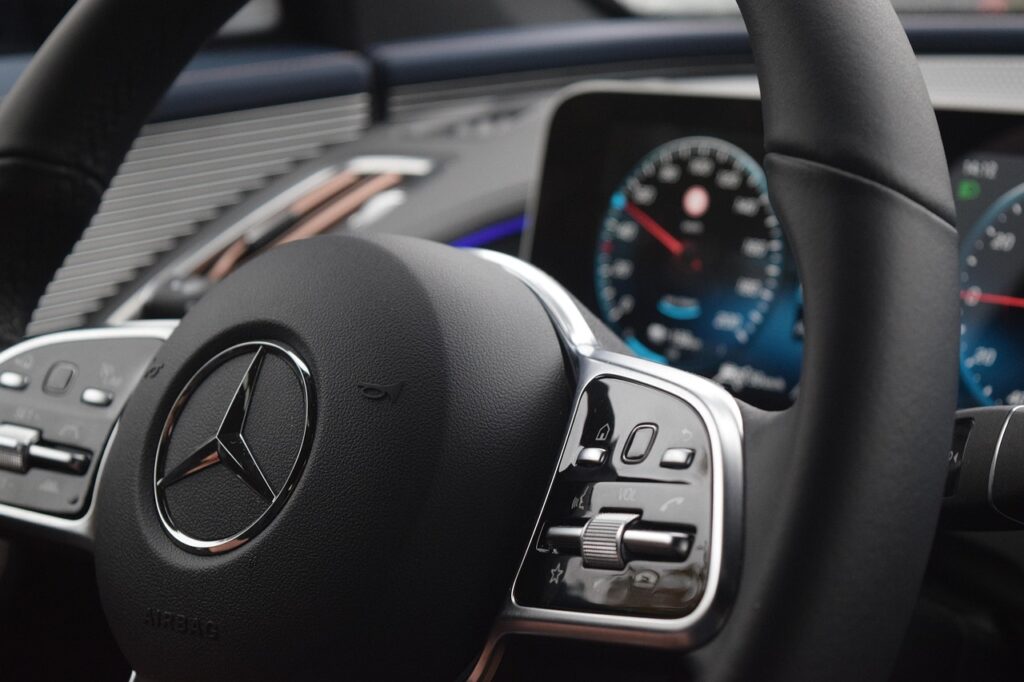 Electric Mercedes covered by electric vehicle insurance in Oakville.