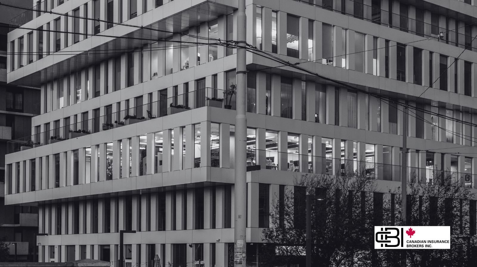 Modern office building representing commercial property insurance coverage in Ontario