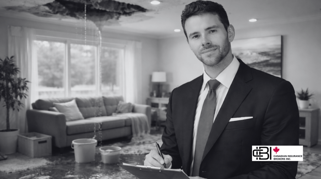 James Inwood assisting client with water damage insurance claim in Ontario home