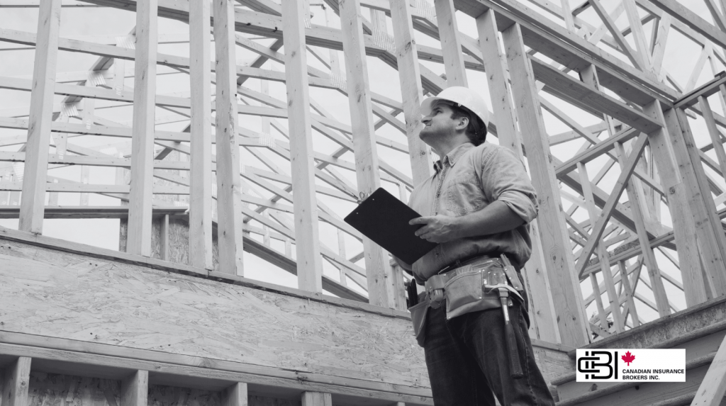 Home under construction framing stage highlighting the importance of wrap up liability insurance in Oakville custom builds