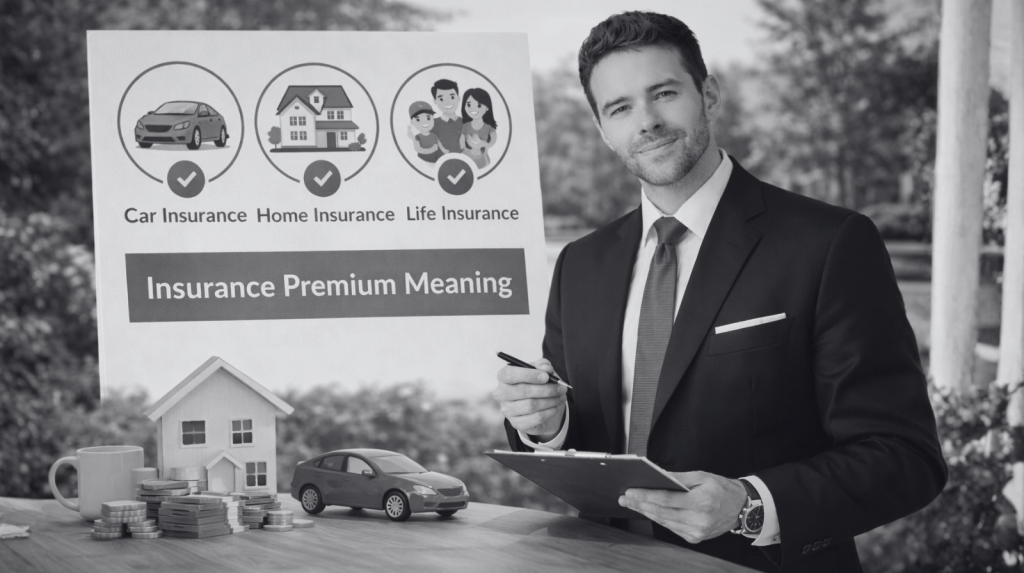 James Inwood, insurance broker, explaining insurance premium meaning for car insurance, home insurance, and life insurance.